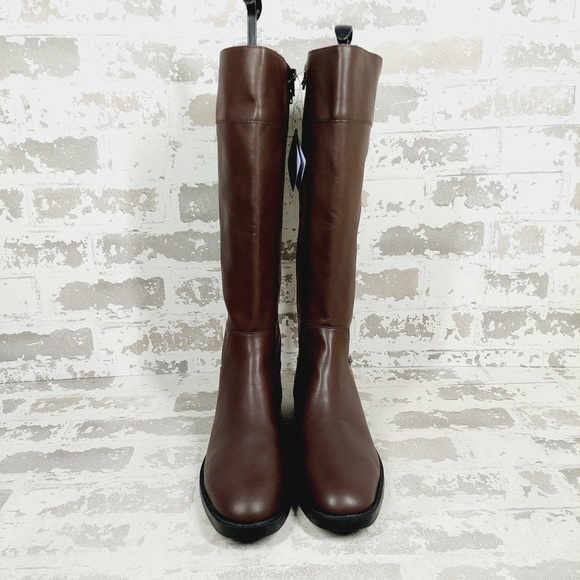 NEW Aerosoles Taba Brown Leather Riding Knee High Boots D766 - Picture 6 of 11